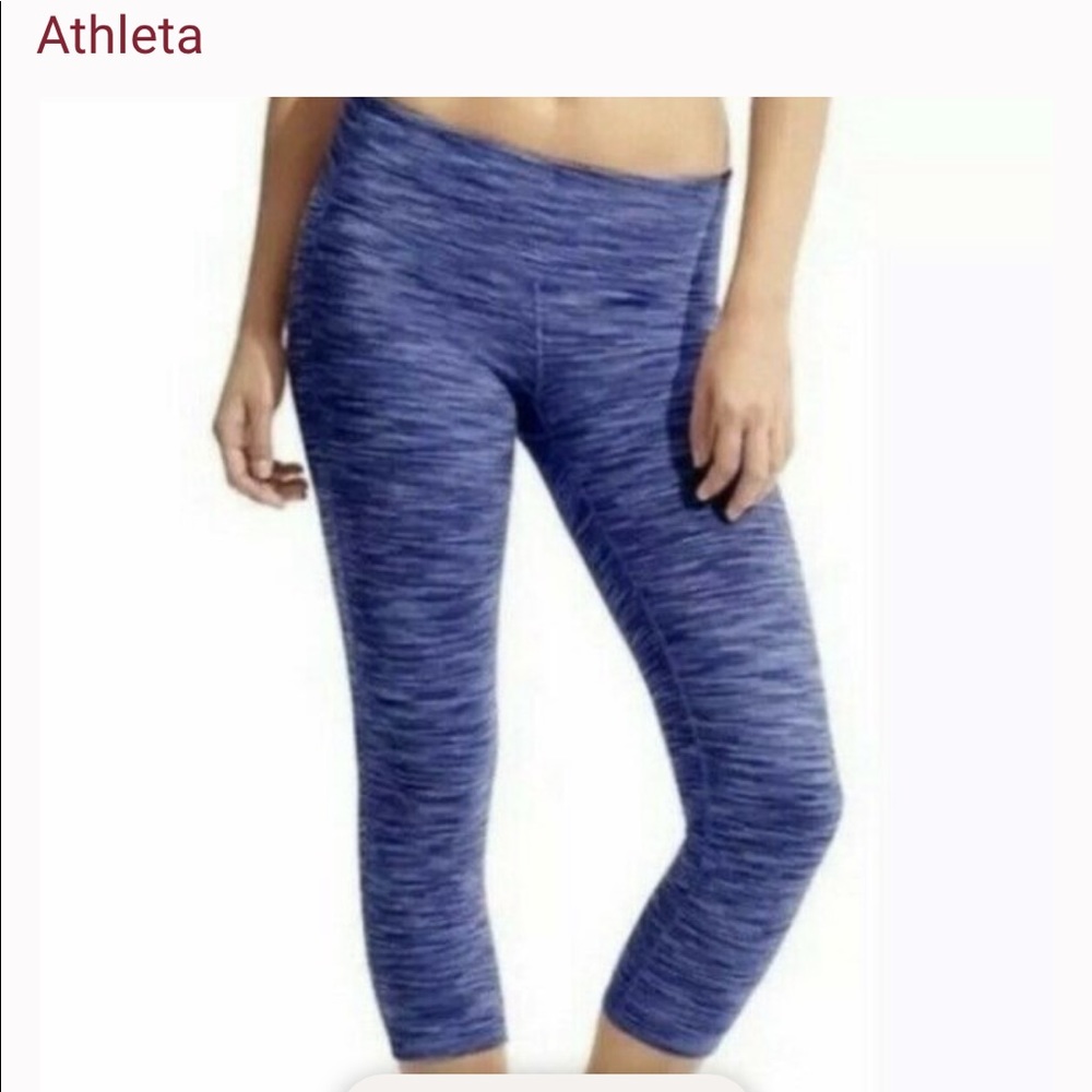 Athleta chaturanga capris, blue spacedye
